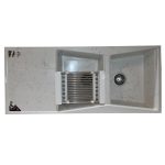 سینک ظرفشویی گرانیتی توکار پارادایز مدل 220PATRICAWHIGHT-S391