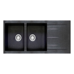 سینک ظرفشویی گرانیتی توکار پارادایز مدل213 DIANA BLACK-A393